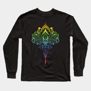 Hindu Lotus - rainbow Long Sleeve T-Shirt